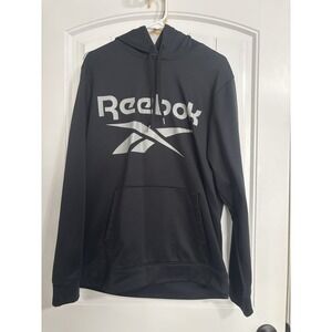 Black Reebok Men's Pullover Hoodie Size Large